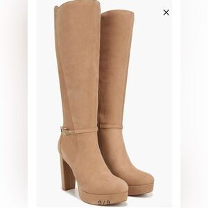 12 Naturalizer Tan Platform Suede Leather Boots